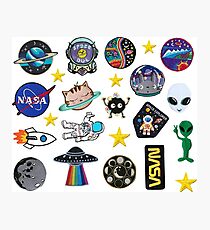 Space Exploration Alien Outer Space Galaxy Patch Inspired Pack Photographic Print