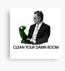 Jordan Peterson - Reinigen Sie Ihren verdammten Raum Leinwanddruck
