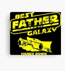 Best Father In the Galaxy Canvas Print
