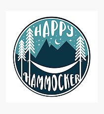 Happy Hammocker - Nature Night Blue Photographic Print