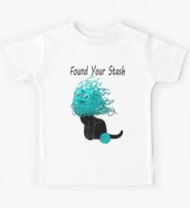 Black Cat Tangled Yarn Ball - Found Your Stash Kids Tee