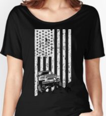 jeep american flag T-shirt, thrill their Jeeps Women's Relaxed Fit T-Shirt