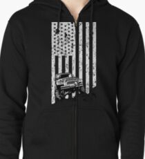 jeep american flag T-shirt, thrill their Jeeps Zipped Hoodie