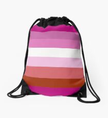 Lipstick Lesbian Pride Flag Drawstring Bag