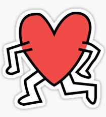 Keith Haring Heart Sticker
