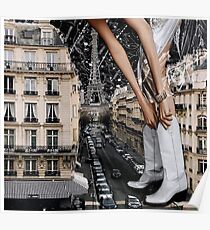Surreal Fashion in Paris Poster
