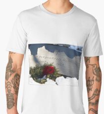 President John Kennedy Tombstone With Snow Men's Premium T-Shirt