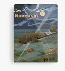 Normandy 1944 "D-Day Travel Poster" Metal Print
