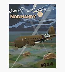 Lámina fotográfica Normandía 1944 "Cartel del viaje del día D"