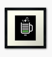 Coffee Needs Refill Recharge Level Framed Print