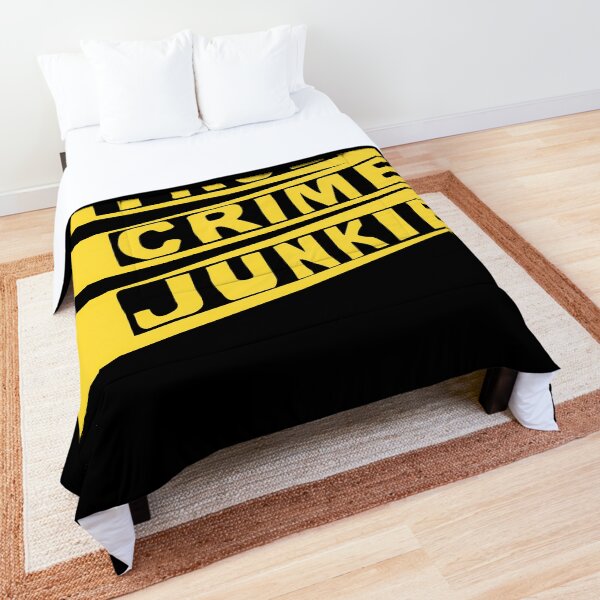 True Crime Junkie Crime Scene Tape Comforter