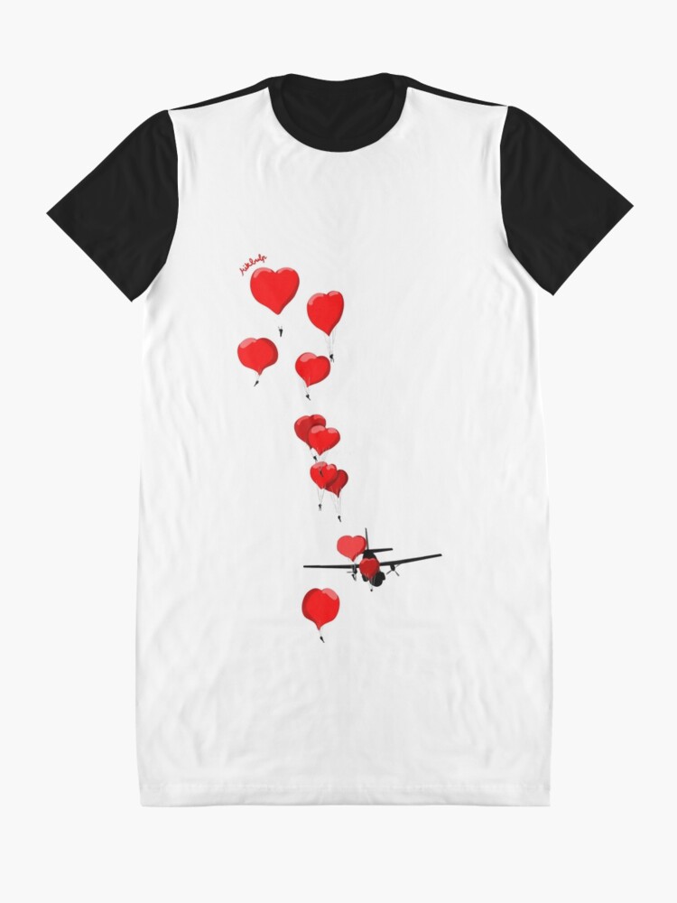 Alternate view of parachutes of love Graphic T-Shirt Dress