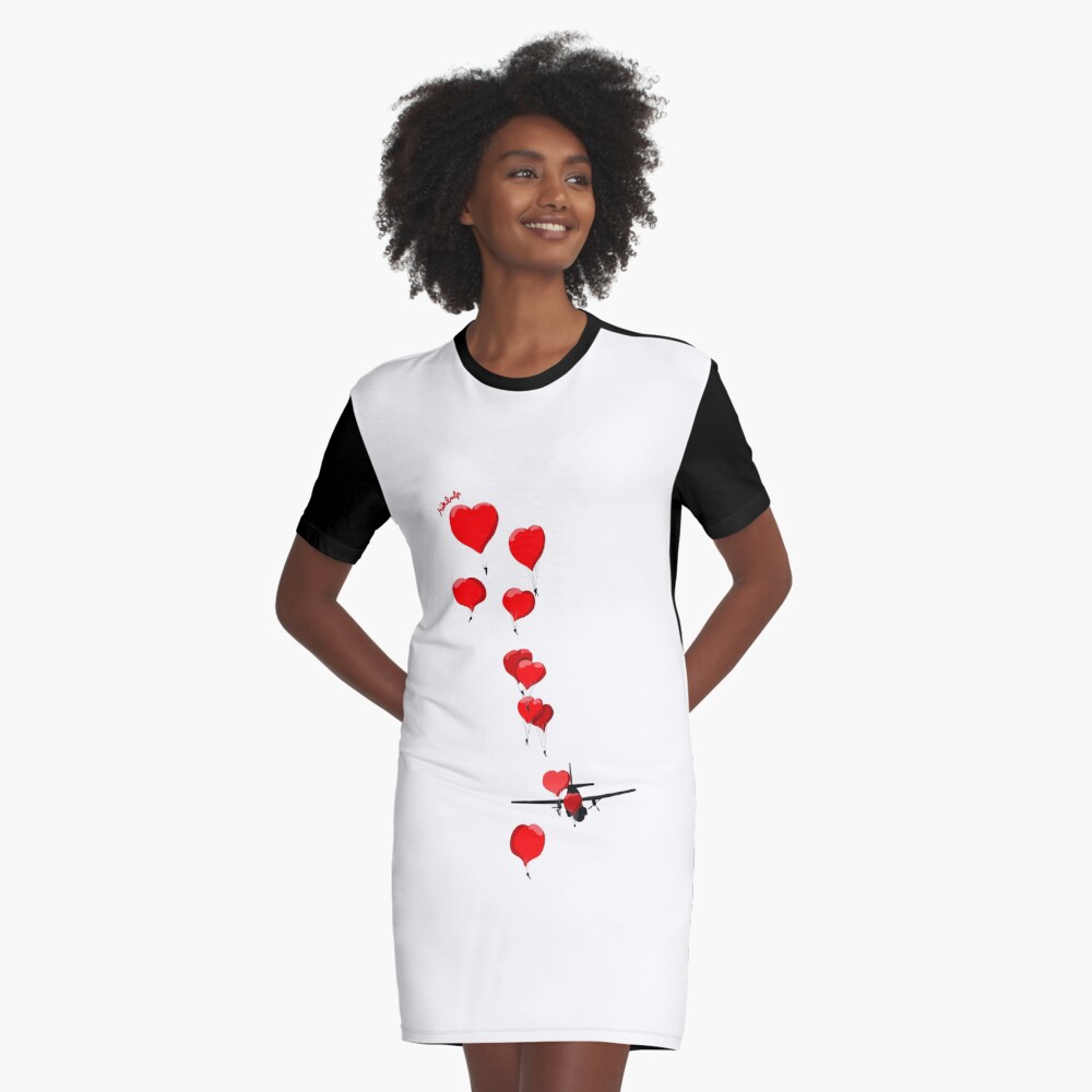 parachutes of love Graphic T-Shirt Dress