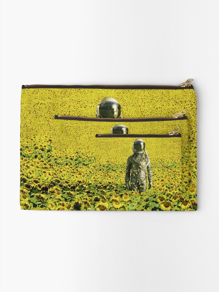 Alternate view of Stranded in the sunflower field Zipper Pouch