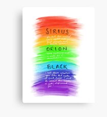 Sirius Black; Pride Canvas Print
