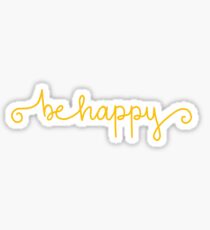 Yellow Be Happy Sticker
