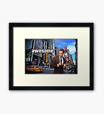 Barney Stinson - Awesome Framed Print
