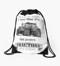 The 1% that loves tractors Drawstring Bag