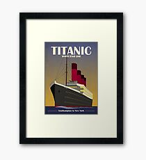 Titanic Ocean Liner Art Deco Print Framed Print