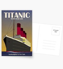 Titanic Ocean Liner Art Deco Print Postkarten