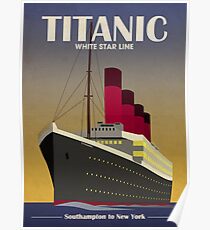Titanic Ocean Liner Art Deco Print Poster