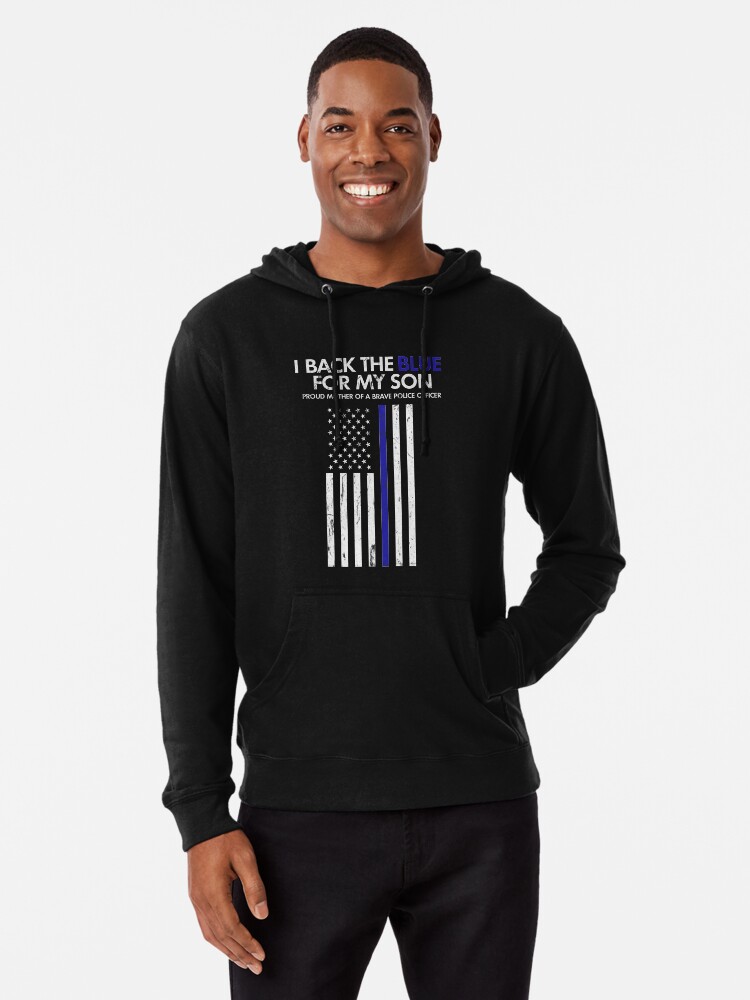 OrangePieces I Back The Blue Proud Police Wife Thin Blue Line Unisex Sweatshirt