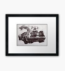 Time Machine - Tech/Sketch Framed Print