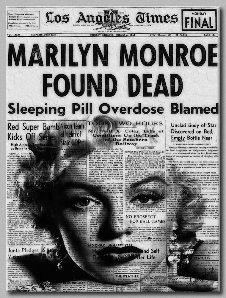 Marilyn Monroe Tot Gefunden Von Richard Gerhard Redbubble