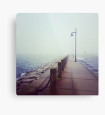 A Foggy Pier Metal Print