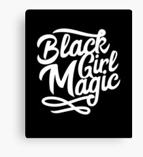 Black Girl Magic Ornate Script design Canvas Print