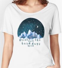 DON'T LET THE HARD DAYS WIN (geometric watercolor) Relaxed Fit T-Shirt