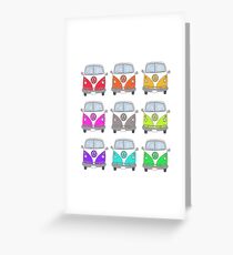Rainbow Camper Vans Greeting Card