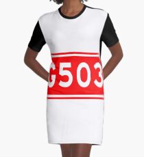 G503国道 | China National Highway Route Number Sign Graphic T-Shirt Dress