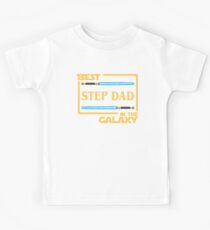 Best Step Dad In The Galaxy Shirt Fathers Day Gift Lightsabers Kids Tee