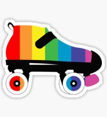 Regenbogen Stolz Roller Derby Skate Stripes Sticker