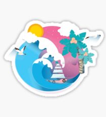 Beach scene Sticker