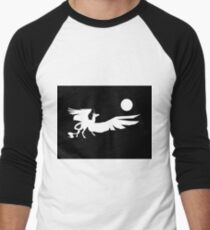dark unicorn lunar night, wings of life. Men's Baseball ¾ T-Shirt