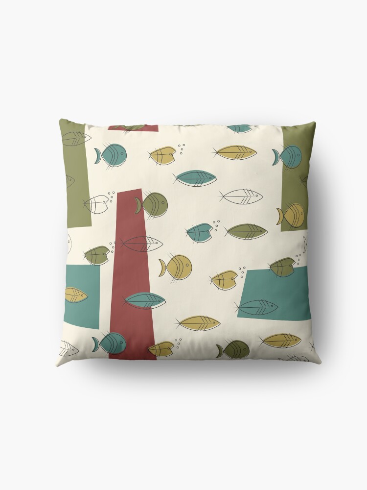 Alternate view of Midcentury Modern Fish Floor Pillow