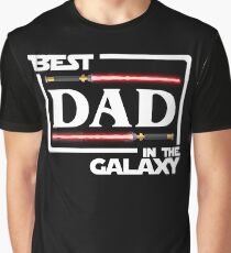 Best Dad In The Galaxy Shirt Fathers Day Gift Dark Side Vader Graphic T-Shirt