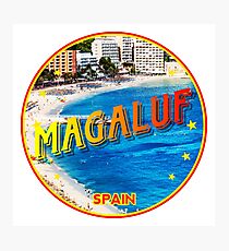 Magaluf, Magaluf poster, tshirt, Spain, beach, photo Photographic Print