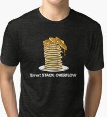 ERROR Stack Overflow Pancake Falling Tri-blend T-Shirt