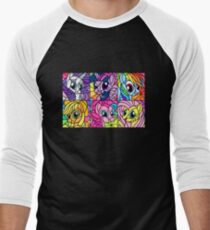 Friends in a Stained Glass Window Men's Baseball ¾ T-Shirt