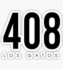 Pegatina Los Gatos, CA - 408 diseño del código de área
