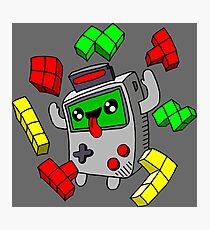 Tetris and Game Boy grey Photographic Print