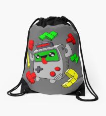 Tetris and Game Boy grey Drawstring Bag