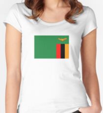 Sambia Tailliertes Rundhals-Shirt