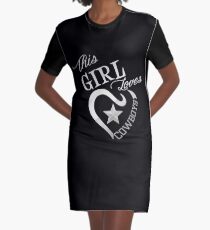 This Girl Loves Cowboys Dallas Texas Design 8 Graphic T-Shirt Dress