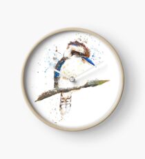 Watercolour Kookaburra Clock
