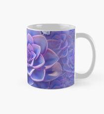 Taza clásica "Ramo de suculentas exóticas color violeta pastel"