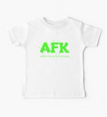 AFK Away from Keyboard Funny Typography Green Color Baby Tee